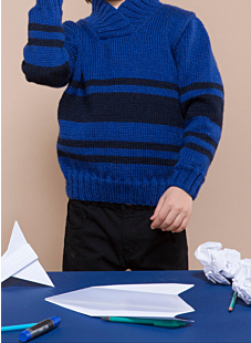 Sweater with shawl collar