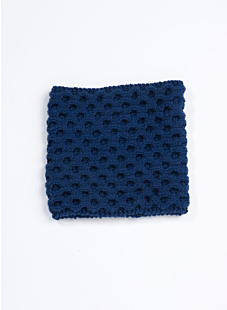 Blue honeycomb stitch snood