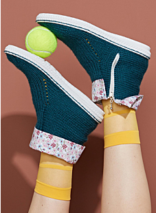 High-top Reversible Fabric Shoes