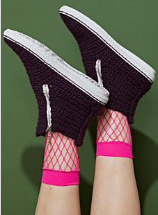 High-top Crochet Shoes