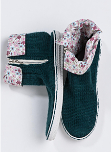 High-top Reversible Fabric Shoes