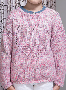 Openwork Heart Sweater