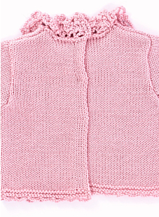 Lace-neck Back-buttoned Top