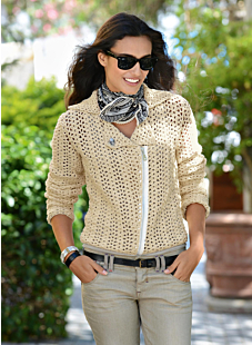 Crochet biker jacket