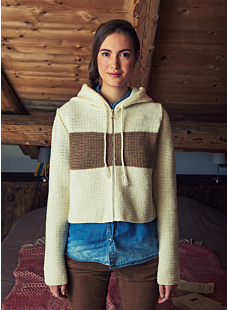 Hooded jacket with zip