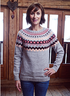 Sweater with Fair isle yoke