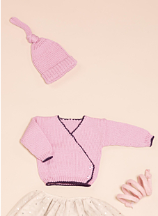 Baby cardigan and hat