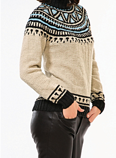 Sweater with fair isle yoke