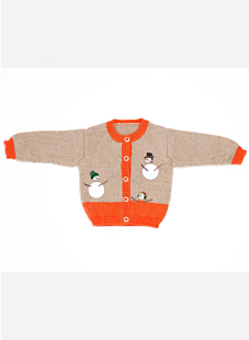 Cardigan with round collar