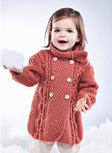 Cable stitch coat