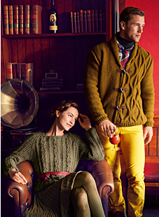 Short cable sweater