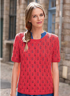 Mag. 178 #13 Short sleeve openwork sweater