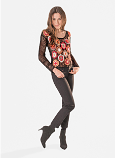 Lace crochet sweater