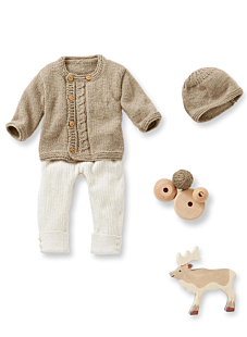 Boy's cardigan and matching beanie