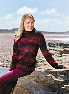Roll neck sweater - multicolour version