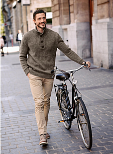 Button neck sweater - soft classic version