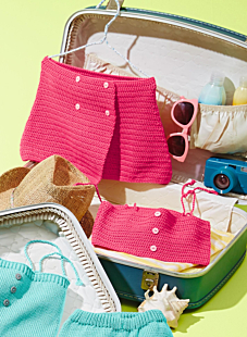 Mag. 185 - #02 Crochet skirt and bandeau top.