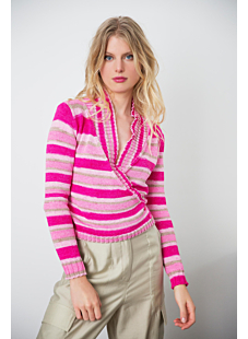 Shawl collar crossover cardi