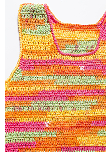 Crochet top with wide straps