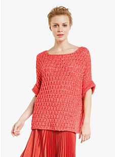 Wide openwork sweater