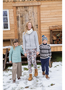 intarsia sweater with round colla