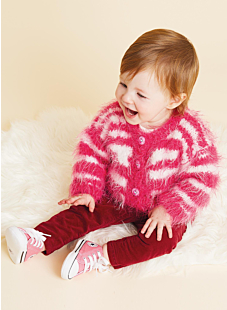 Zebra-striped cardigan