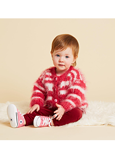 Zebra-striped cardigan