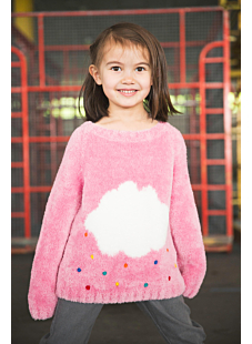 Raglan sweater with motif