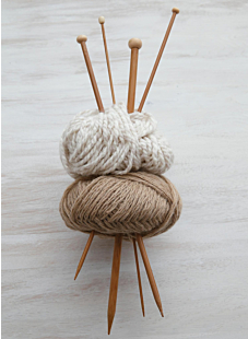Straight bamboo needles