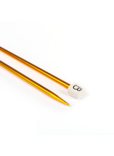 Straight needles, coloured aluminium, 30 and 40 cm