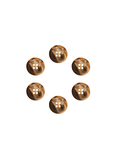 Pack of 6 large bio-resin buttons Ø31 mm
