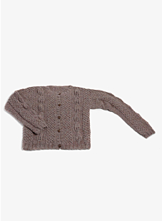 Cable and lace cardigan