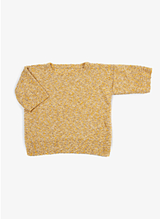 short sleeves sweater with round collar