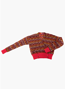Multicolor crossover cardigan
