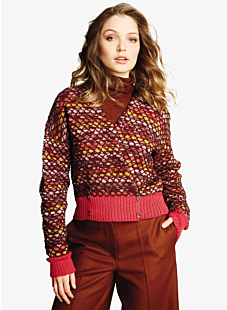 Multicolor crossover cardigan