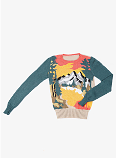 Intarsia landscape sweater