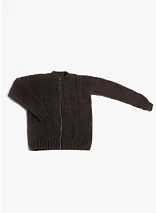 Round neck jacket with zip