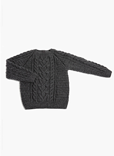 Cable raglan sweater