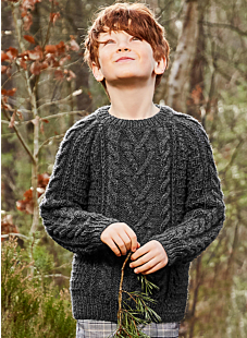 Cable raglan sweater