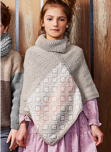 Intarsia poncho