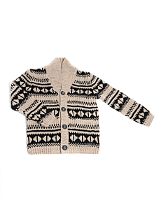 Fairisle jacket with shawl collar