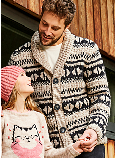 Fairisle jacket with shawl collar