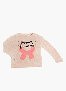 Sweater with cats head