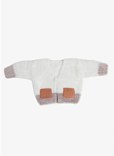 Two color cardigan with pockets