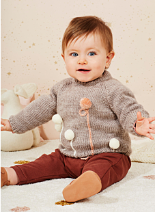 Pompoms ragglan sweater