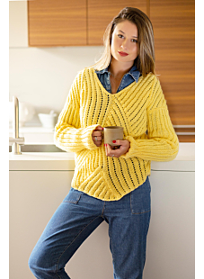 V neck lace sweater