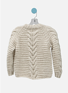 Sweater with large cables