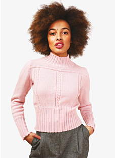 Thin cabled sweater