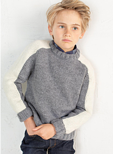 Sweater with 2 colour sleeves