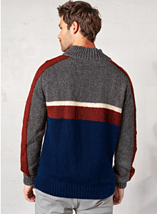 Pull homme color-block col camionneur